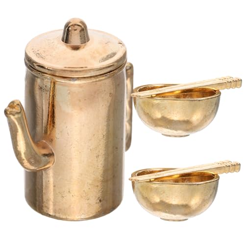 KICHOUSE 1 Satz Puppenhaus Geschirr mit Wasserkocher Schalen und Essstäbchen Dekoration für Mini Küchenliebhaber mit Realistischen Farben und Formen für Kreatives KICHOUSE 1 Satz Puppenhaus Geschirr mit Wasserkocher Schalen und Essstäbchen Dekoration für Mini Küchenliebhaber mit Realistischen Farben und Formen für Kreatives von KICHOUSE