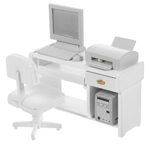 KICHOUSE 1 Satz Puppenhaus Möbel mit Computer Drucker und Zubehör für Kinderzimmerdekoration KICHOUSE 1 Satz Puppenhaus Möbel mit Computer Drucker und Zubehör für Kinderzimmerdekoration von KICHOUSE