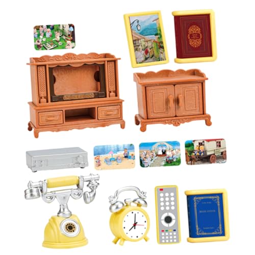 KICHOUSE 1 Satz Puppenhausmöbel klein Miniatur Mini-Simulationsmöbel winzige Möbel Mini-Möbelverzierung Mini Möbelmodelle Mini-Möbelornamente Mini-Hausverzierung Plastik Orange von KICHOUSE