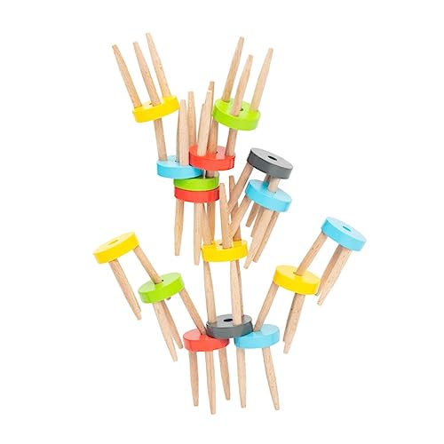 KICHOUSE 1 Satz Puzzle-Balance-bausteine Gleichgewichtsstuhl Balance-Spiel Stapelbares Balancierspielzeug Zappeln Für Eltern-Kind-Spiel Kinderspielzeug Buche von KICHOUSE