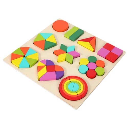 KICHOUSE 1 Satz Puzzle kognitives für Bildungsspielzeug Geometrisches passendes Holzspielzeug für Kinderspielzeug aus Holz hölzern KICHOUSE 1 Satz Puzzle kognitives für Bildungsspielzeug Geometrisches passendes Holzspielzeug für Kinderspielzeug aus Holz hölzern von KICHOUSE