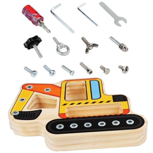 KICHOUSE 1 Satz Schraube werkzeugset Werkzeug-Sets Lernspielzeug für Handwerkzeug Ausrüstung Maschine Planke interessantes Lernspielzeug hölzern von KICHOUSE