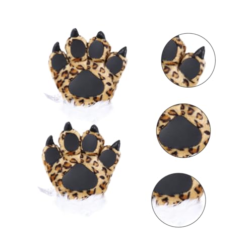 KICHOUSE 1 Satz Schwanzhandschuh Kostüm Fell kinderkleidung kleidung costume karnawal kostium thesoapery köstüme Schmuck-Requisite tiere dekoration Simulation Plüsch Leopard von KICHOUSE