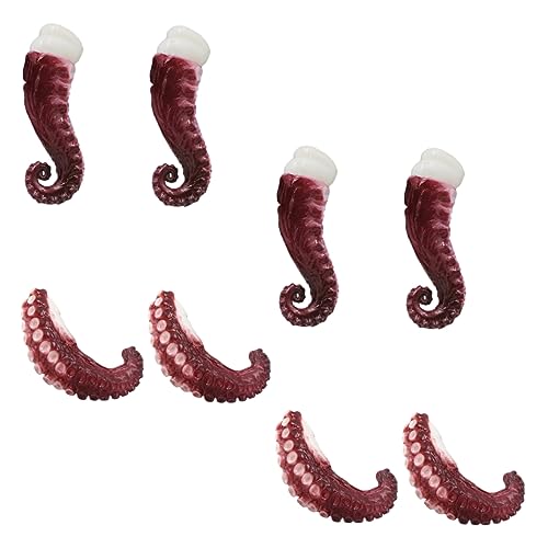 KICHOUSE 1 Satz Simulierte Oktopus-schnurrhaare Fensterspielzeug Gabby Tintenfischspielzeug Simuliertes Tintenfischmodell Schmusespielzeug PVC Teller Kleinkind Miniatur Rot von KICHOUSE
