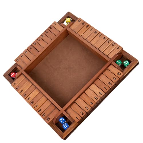 KICHOUSE 1 Satz Spiel Mit Flop-Zahlen Spieler Trinkparty-spielspielzeug Freunde Sammeln Doppelseitiges Digitales Flipboard Partyzubehör Brettspiel Zum Umdrehen Coffee Holz von KICHOUSE