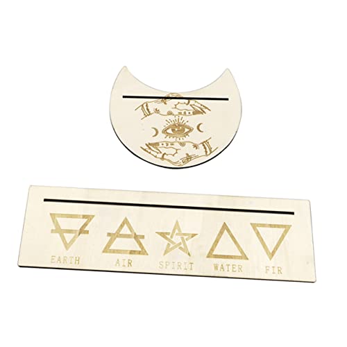KICHOUSE Tarotkarten-Display-klammern-Set Dekorativer Kartenhalter Aus Holz Für Ritualbedarf von KICHOUSE