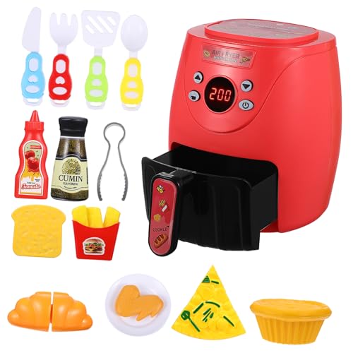 KICHOUSE 1 Satz Tomatenrote Farbwechsel-luftfritteuse Mini-luftfritteusen-spielset Küche Spielset Küchen-rollenspielzeug Spielset Mit Heißluftfritteuse Modell Einer Heißluftfritteuse Abs KICHOUSE 1 Satz Tomatenrote Farbwechsel-luftfritteuse Mini-luftfritteusen-spielset Küche Spielset Küchen-rollenspielzeug Spielset Mit Heißluftfritteuse Modell Einer Heißluftfritteuse Abs von KICHOUSE