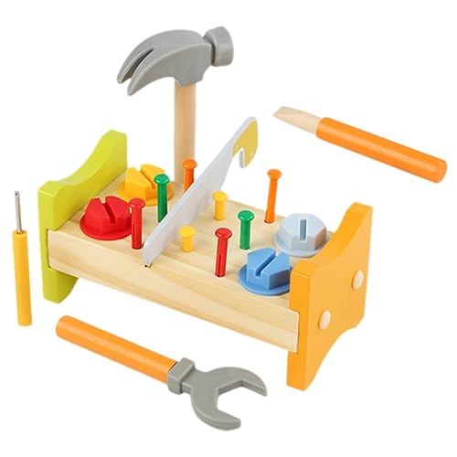 KICHOUSE 1 Satz Werkzeuge Zum Reparieren Hammerspielzeug Für Kleinkinder Schlagpflock-werkbank Für Werkbank Aus Holz Für Kleinkinder Werkbankspielzeug Aus Holz Mit Hammer Hölzern KICHOUSE 1 Satz Werkzeuge Zum Reparieren Hammerspielzeug Für Kleinkinder Schlagpflock-werkbank Für Werkbank Aus Holz Für Kleinkinder Werkbankspielzeug Aus Holz Mit Hammer Hölzern von KICHOUSE