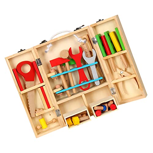 KICHOUSE 1 Satz Werkzeugkasten Für Konstruktionsspielzeug Reparaturwerkzeug Reparieren Werkzeugspielzeug Technisches Wartungsspielzeug Hölzern KICHOUSE 1 Satz Werkzeugkasten Für Konstruktionsspielzeug Reparaturwerkzeug Reparieren Werkzeugspielzeug Technisches Wartungsspielzeug Hölzern von KICHOUSE