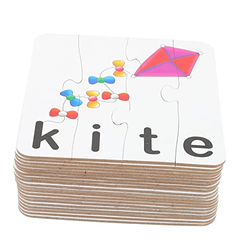 KICHOUSE 1 Satz Wortpuzzle Wörtererkennungspuzzle Lernspielzeug Buchstabenpuzzle Spielzeugwörter Lernpuzzle Rechtschreibpuzzle Wörter Lernkarten von KICHOUSE
