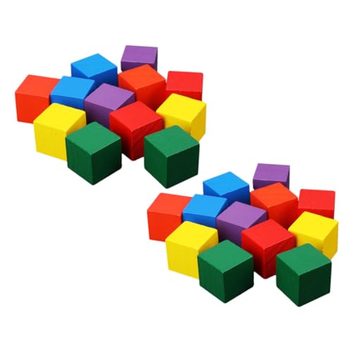KICHOUSE 1 Satz Würfelblöcke Holzbausteine Kinderspielzeug Lustige Bausteine Lernspielzeug Für Pädagogisches Würfelblock- Blockiert Kleiner Block Colorful KICHOUSE 1 Satz Würfelblöcke Holzbausteine Kinderspielzeug Lustige Bausteine Lernspielzeug Für Pädagogisches Würfelblock- Blockiert Kleiner Block Colorful von KICHOUSE