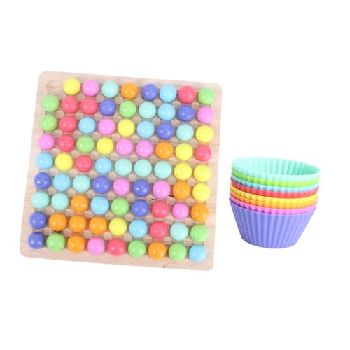 KICHOUSE 1 Satz Xiaoxiaole Holzkugel-Puzzle aus Holzperlen Kinderball-Clip- Bildungsspielzeug Hölzern Colorful KICHOUSE 1 Satz Xiaoxiaole Holzkugel-Puzzle aus Holzperlen Kinderball-Clip- Bildungsspielzeug Hölzern Colorful von KICHOUSE