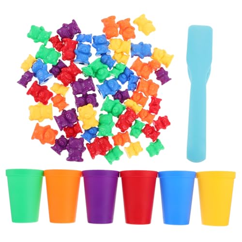 KICHOUSE 1 Satz Zählen Zählen Bären Kreatives Kinderspielzeug Für Im Vorschulalter Pädagogisches Colorful Plastik von KICHOUSE