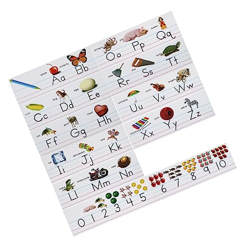 KICHOUSE 1 Satz Zahlenkarten Kindergartenspielzeug für frühes Lernen Kinderspielzeug Alphabet-Übungskarten Frühpädagogisches Bildungsspielzeug Papier Weiß von KICHOUSE