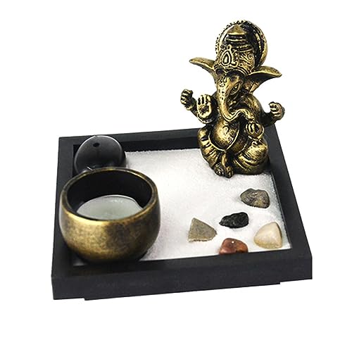 KICHOUSE 1 Satz Zen-sandtisch-Ornament Klein Büro Mini Sandkasten Wohnkultur Sandkorn Schwarz KICHOUSE 1 Satz Zen-sandtisch-Ornament Klein Büro Mini Sandkasten Wohnkultur Sandkorn Schwarz von KICHOUSE