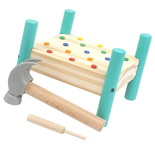 KICHOUSE 1 Satz zum Klopfen auf Nagelstisch -Percussion- Farbsortierspielzeug, die hämmern Holzhammer für hölzern Green KICHOUSE 1 Satz zum Klopfen auf Nagelstisch -Percussion- Farbsortierspielzeug, die hämmern Holzhammer für hölzern Green von KICHOUSE