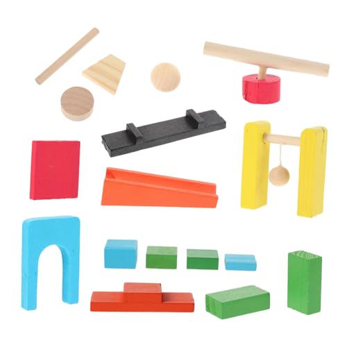 KICHOUSE 1 Set 19 Teiliger Mechanismus Lustige Blöcke Standardblöcke Früherziehungsblöcke Spielbausteine ​​Lustig Für Holz von KICHOUSE