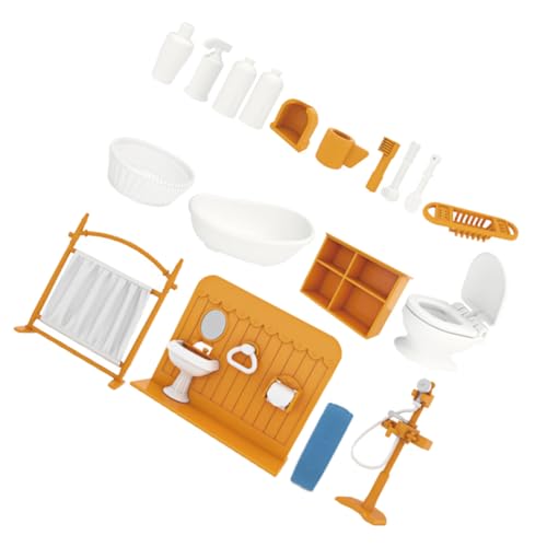 KICHOUSE 1 Set Badezimmer Set Möbel Puppenhaus Puppenhaus Mini Puppenhaus Versorgung Dekorationen Kunststoff Gelb KICHOUSE 1 Set Badezimmer Set Möbel Puppenhaus Puppenhaus Mini Puppenhaus Versorgung Dekorationen Kunststoff Gelb von KICHOUSE