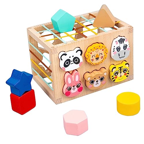 KICHOUSE 1 Set Cesare Toys Kinderspielzeug Kleinkind Formsortierblock Formsortierspielzeug Für Kleinkinder 1–3 Spielzeugblöcke Kleines Kleinkindspielzeug Tierspielzeug Für von KICHOUSE