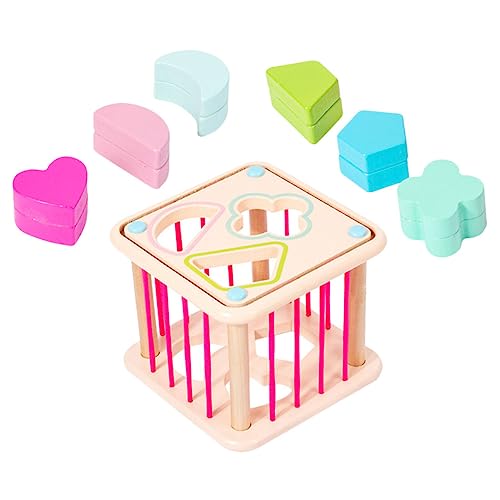 KICHOUSE 1 Set Formerkennungsbausteine ​​Bausteine ​​Einfädeln Ursache Und Wirkung Lustige Sensorische Bausteine ​​Labyrinth Spielbrett Holz von KICHOUSE