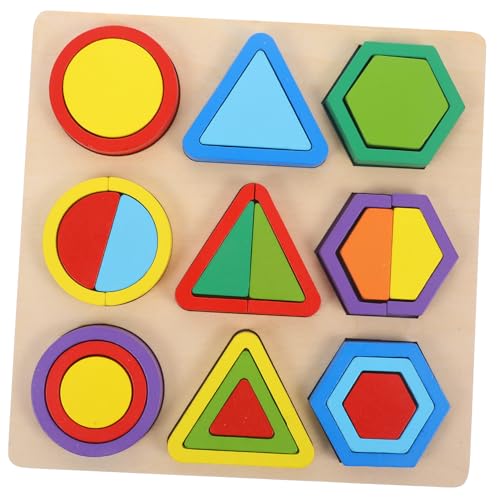 KICHOUSE 1 Set Formkognitionspaarung Kinderformpuzzle Formpuzzle Entwicklungsspielzeug Geometrisches Matching Kindergeometriespielzeug Geometrisches Formpuzzle Frühlernspielzeug von KICHOUSE