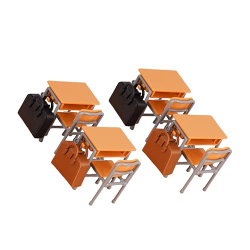 KICHOUSE 1 Set Klassenzimmer Puppenhausmöbel: Möbelzubehör Schreibtisch Und Stuhl Aus Kunststoff Modell Mini-Puppe Schulbedarf Miniatur-kit KICHOUSE 1 Set Klassenzimmer Puppenhausmöbel: Möbelzubehör Schreibtisch Und Stuhl Aus Kunststoff Modell Mini-Puppe Schulbedarf Miniatur-kit von KICHOUSE