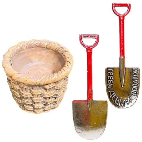 KICHOUSE 1 Set Mini Schaufel Deko Schaufeln Für Grabwerkzeuge Kleines Feengarten Zubehör Gartengreifer Tragbare Schaufel Miniaturen Mini Sachen Set Gartenarbeit Künstliches von KICHOUSE