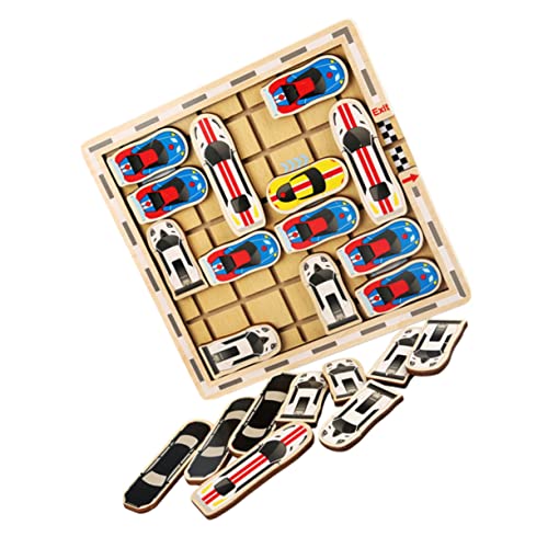 KICHOUSE 1 Set Moving Wooden Car Maze Board Intellektuelle Entwicklung Toy Brain Teaser Toy von KICHOUSE