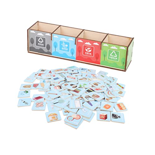 KICHOUSE 1 Set Müllsortierspielzeug Mülleimer Mülleimer Kinderspielzeug Mülleimer Desktop Müllsortierspielzeug Kinderspielzeug Lernspielzeug Müllklassifizierungsspielzeug Zählspielzeug von KICHOUSE