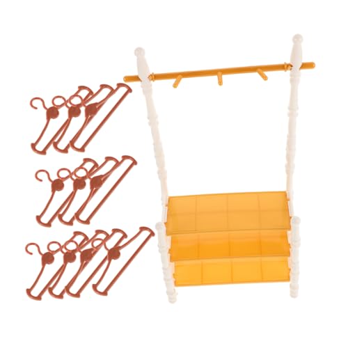 KICHOUSE 1 Set Puppen-kleiderständer. 1 Set Puppen-kleiderständer Mit Mini-kleiderbügel, Kleiderständer Für Puppenhaus-zubehör von KICHOUSE