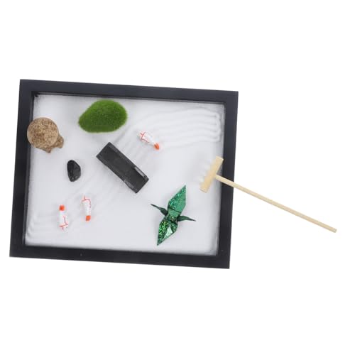 KICHOUSE Garten-sandkasten-Ornament Zen-Garten-Set Schreibtisch-schmuck Kunstgegenstände Für Büro Und Zuhause Dekoration Meditation Zufällige Farbe von KICHOUSE