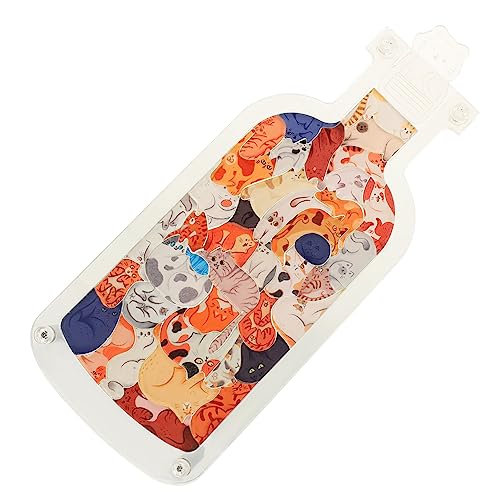 KICHOUSE 1 Set Transparentes Puzzle Dekorative Flasche Handwerk Klares Puzzle Driftflasche Modell Kinderspielzeug Puzzles Katzenpuzzle Driftflasche Ornament Wasserflasche Katzenflasche von KICHOUSE