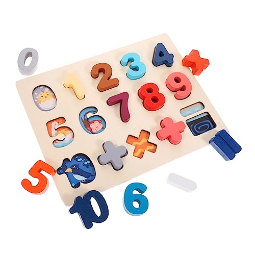 KICHOUSE Mathe-lern-Puzzle-Brett Kleinkind-Zahlen-lernspielzeug Jungen Und Mädchen Lernspielzeug-Set von KICHOUSE