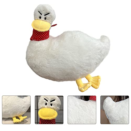 KICHOUSE 1 Stück Entenpuppe Puppe Puppe Plüsch -Kissen Sofa Plüschspielzeug Puppenschmuck Dekokissen Stofftier Gefüllt mit PP-Baumwolle Weiß von KICHOUSE