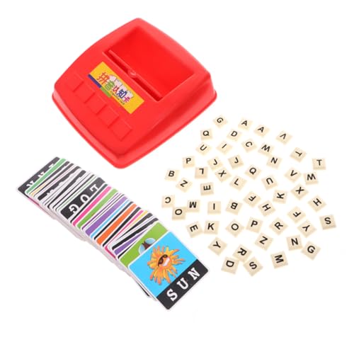 KICHOUSE 1 Stück Für Kleinkinder Alphabetisierungsspiel Wortschatz Rechtschreibung Spiel Alphabetisierungsspaß Spiel Pädagogisches Bambus von KICHOUSE