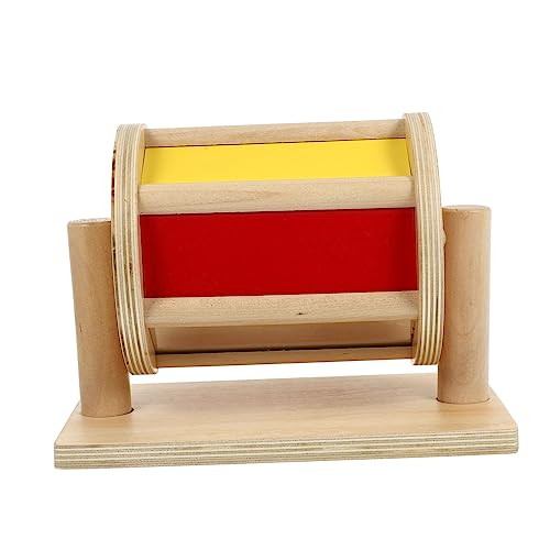KICHOUSE 1 Stück Holzspielzeug Trommel für Kleinkinder Pädagogisches Musikinstrument Hand Augen Koordination und Armkraft Leicht und Tragbar für Eltern Aktivitäten Robuste und Praktische von KICHOUSE