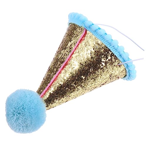 KICHOUSE 1 Stück Kindergeburtstagsmütze funkeln Stoff lustig Krone Band Mini partyhüte party zubehör Geburtstagsfeier Hut Geburtstagsparty-Hut Pailletten Geburtstag Vlies Blue von KICHOUSE