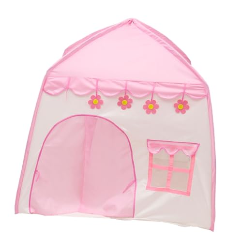 KICHOUSE 1 Stück Kinderzeltspielzeughaus Klein Drinnen Spielzelt Für Outdoor Kinderspielzimmer Indoor-spielhaus Für Mädchen Rosa Fasergerüst von KICHOUSE