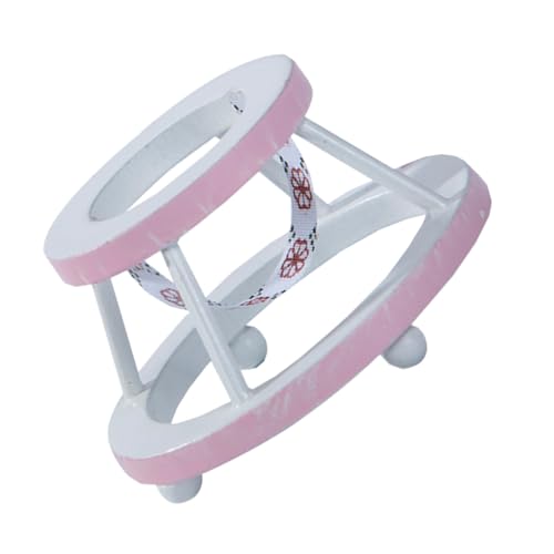 KICHOUSE 1 Stück Lauflernhilfe für kinderspielzeug Miniaturmöbel puppenhauszubehör Toys for geben vor, zu Sein kinderzimmer Dekoration hölzern Rosa von KICHOUSE