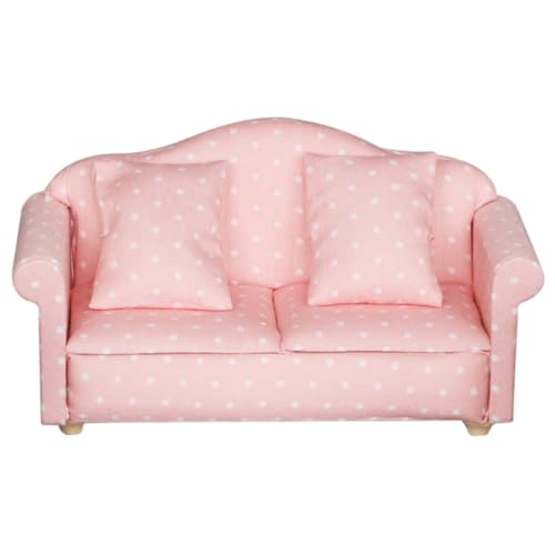 KICHOUSE 1 Stück Mini Pink Polka Dot -Sofa Sofa-Modell Spielhauszubehör Spielhaus-Sofa Kinderspielzeug Mini-Sofa-Ornament Zubehör für Spielhausmöbel Holz Rosa KICHOUSE 1 Stück Mini Pink Polka Dot -Sofa Sofa-Modell Spielhauszubehör Spielhaus-Sofa Kinderspielzeug Mini-Sofa-Ornament Zubehör für Spielhausmöbel Holz Rosa von KICHOUSE