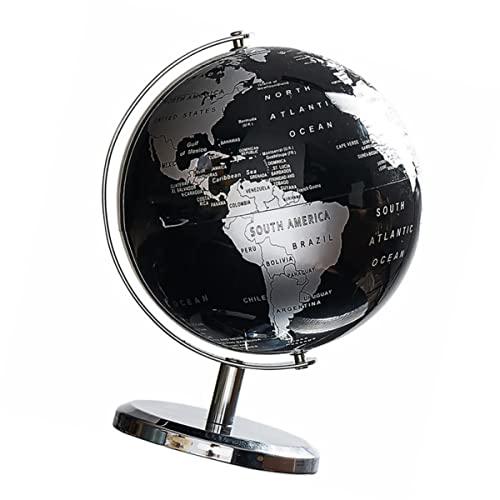 KICHOUSE 1 Stück -Modell Weltkarte Globe Ornament bücherregal Dekoration buchregal Dekoration wohnungsdeko filigranes Globusmodell Desktop- mit geografischem Plastik Black von KICHOUSE