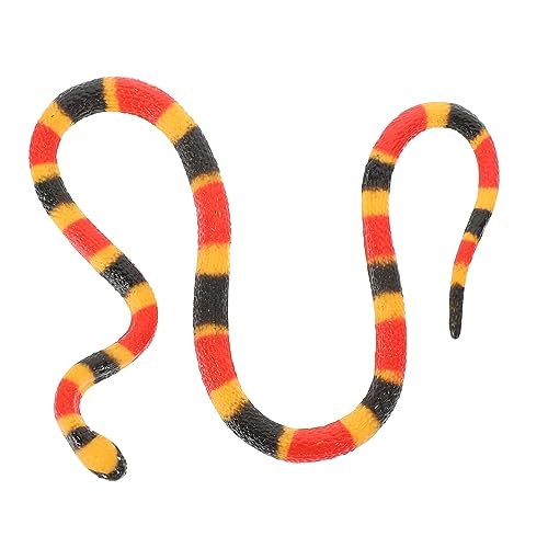 KICHOUSE 1 Stück Simuliertes Korallenschlangenmodell Schlangen-Halloween- Dekorationen Tiere Reptil Gefälscht Realistisch Korallenschlangendekoration von KICHOUSE