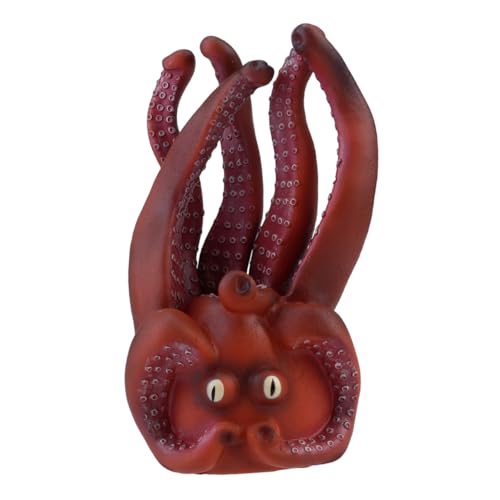 KICHOUSE 1 Stück Tierhandpuppe Oktopus Handpuppe Meerestierspielzeug Hand Und Fingerspielzeug Rollenspielspielzeug Handpuppe Handschuhe Kaffee Umweltfreundlicher Kunststoff PVC von KICHOUSE