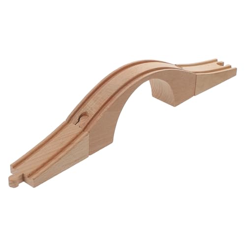 KICHOUSE 1 Stück Track- für kinderspielzeug geldschrank Spielzeugeisenbahn Zubehör für den Bahnausbau Bahnausbaugleis Modell Einer Bahngleisbrücke hölzern Khaki von KICHOUSE
