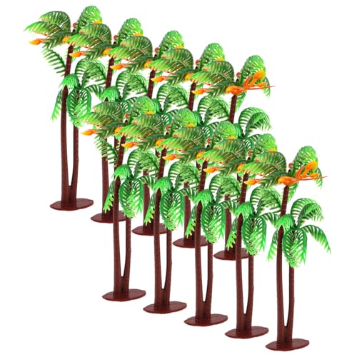 KICHOUSE 10 Mini-kokospalmen: Kleine Künstliche Palmen Als Schreibtischdekoration – Realistische Künstliche Kokospalmenpflanze Für DIY-landschaftsprojekte von KICHOUSE