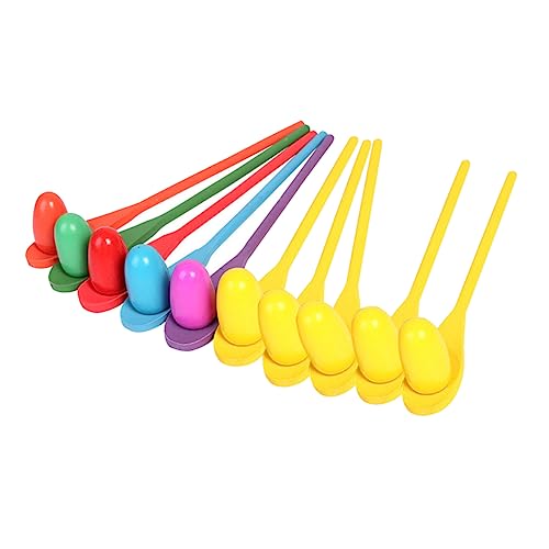 KICHOUSE Balance-spielzeug Riesiger Holzlöffel Spielzeug 10 Sets Staffellauf-spiel von KICHOUSE