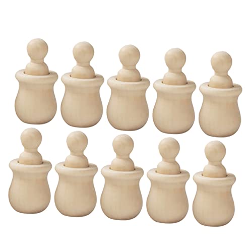 KICHOUSE 10 Satz Marionette bastelset basteln für Malbare Holzspielzeuge Bemalbare Puppen Kleinkind Puppenspielzeug jr DIY-Graffiti-Puppen handbemalte Holzpuppe Bambus von KICHOUSE