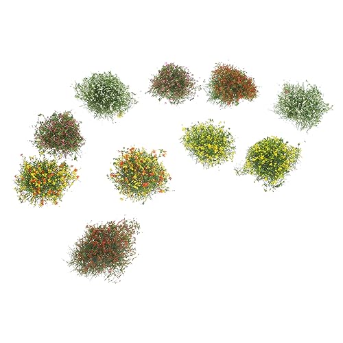 KICHOUSE 10 Stück Künstliche Blumencluster Dekoration Kunstblumen Dekorationen Modelle Miniatur Blumencluster Basteln Miniatur Kunstblumencluster Künstliche Blumendekor Kunststoff von KICHOUSE