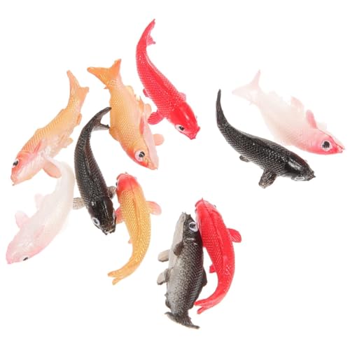 KICHOUSE 10 Stück Maßstab Künstliche Fische für DIY Mikrolandschaften Tischdeko und Sammlerfiguren für Dekoration von KICHOUSE