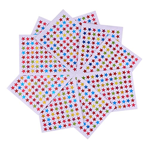 KICHOUSE 10 Stück Mini Farben Stern Aufkleber Belohnungssticker für Lehrerbedarf Selbstklebend für Incentive Pads und Erfolgstracking für Scrapbooking und DIY Projekte von KICHOUSE